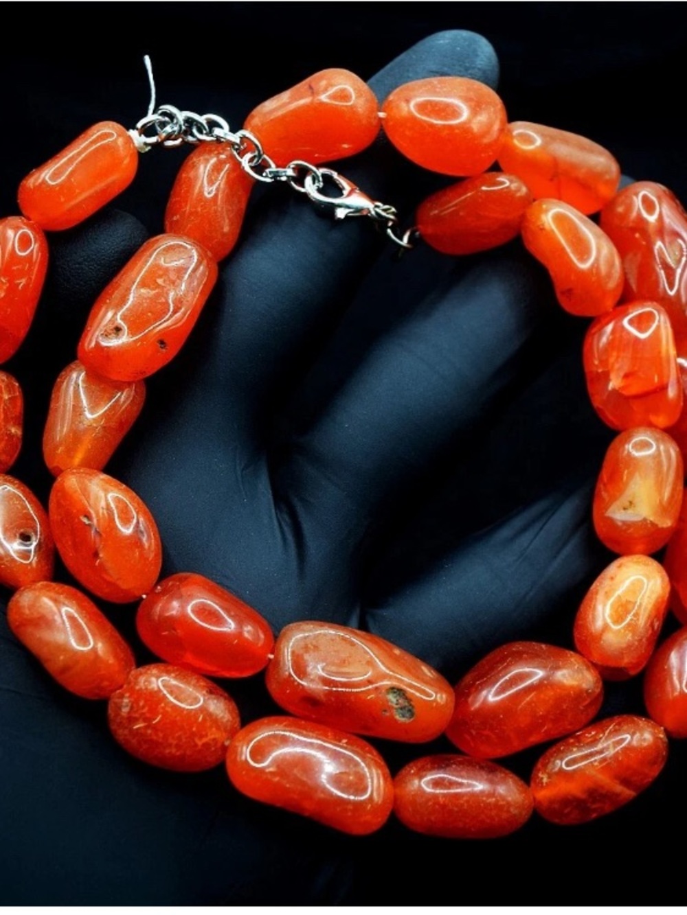 Beautiful Carnelian beaded necklace